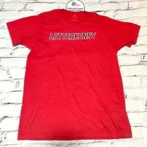 Men's Red Size Large Letterkenny T-Shirt Canada TV Promo Shoresy Letter Kenny